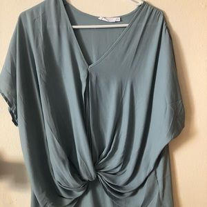 Slouchy blue tee